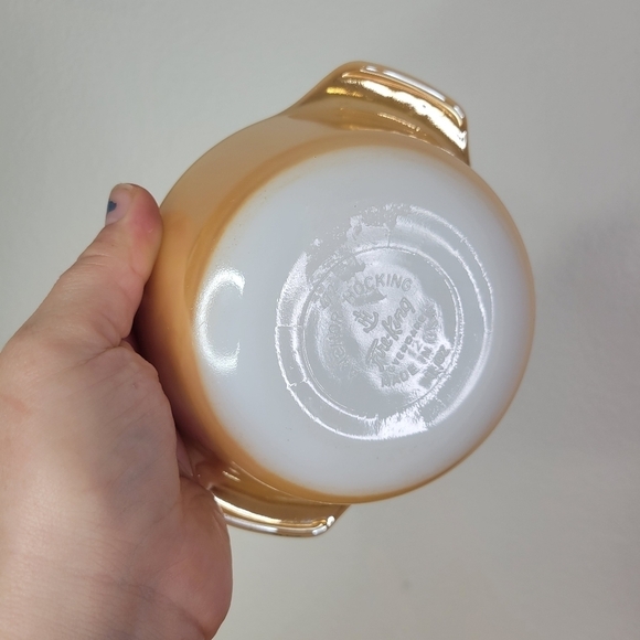Vintage Peach Luster Anchor Hocking Fire King 12oz Ovenware - Picture 5 of 8